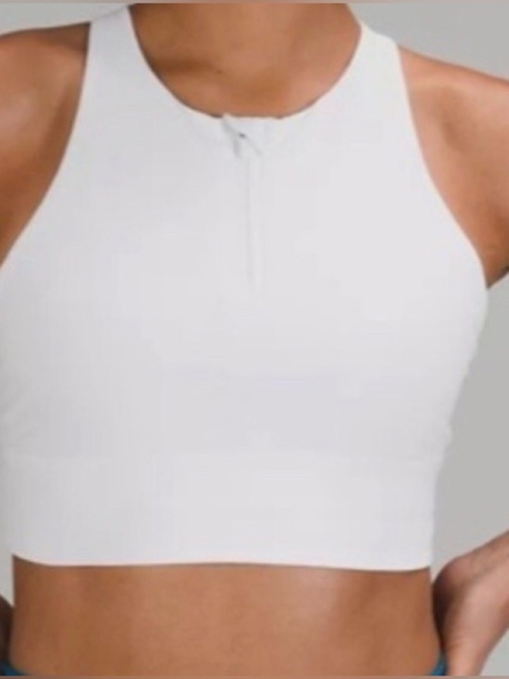 Lululemon Energy Bra High Neck Long Line Zip size 10 VGUC